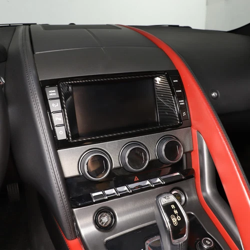 Cubierta de embellecedor de consola de tablero interior de fibra de carbono ABS para Jaguar F-TYPE 2013-2024 - Imagen 10 de 44