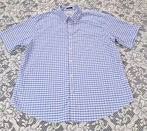Men's Plaid Button-Down Short Sleeve Shirt - Non-Iron & Breathable - View #12