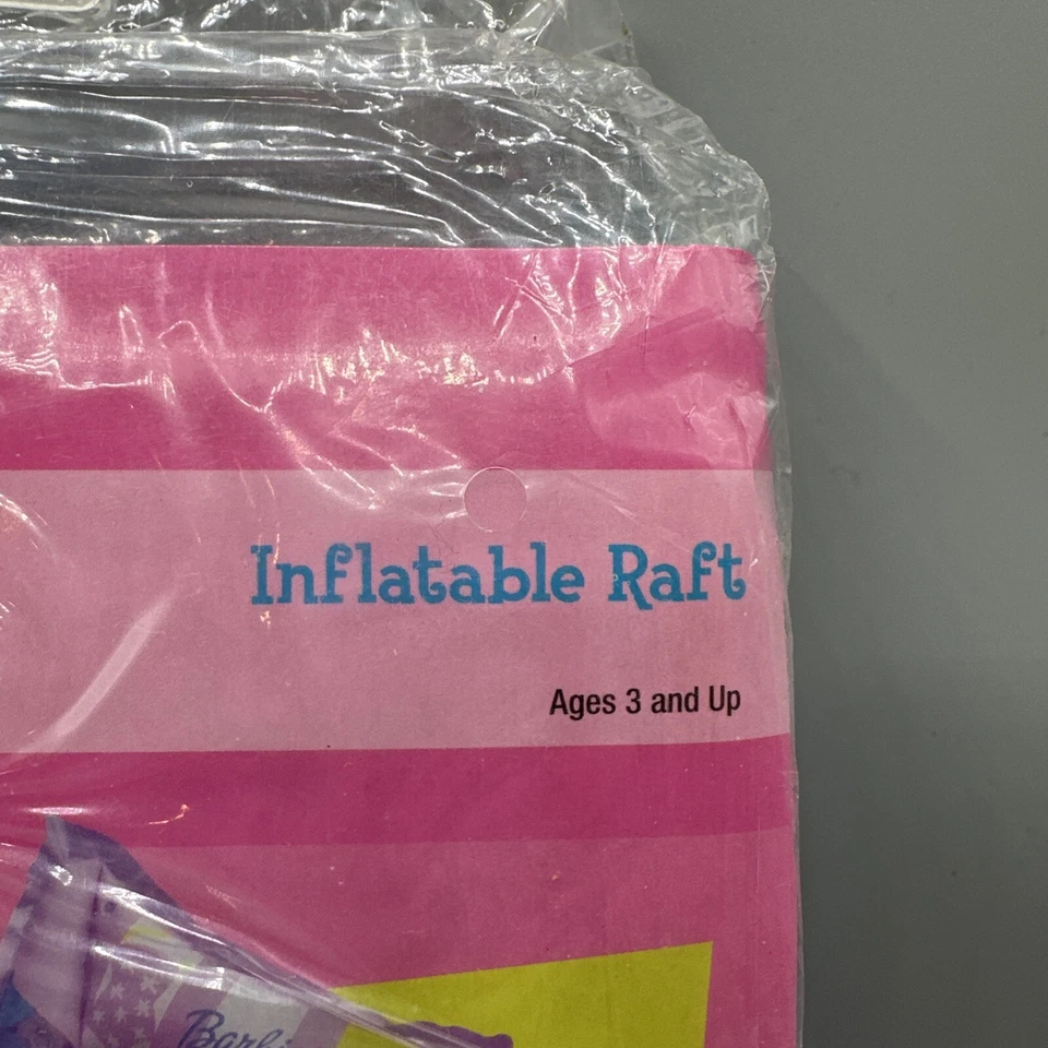 Colchão de ar inflável/flutuante vintage 2002 novo na caixa/novo na caixa Barbie - Imagem 4 de 4