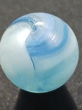 Master Marble .56" Brushed Blues and White Near Mint Serious Marble A380