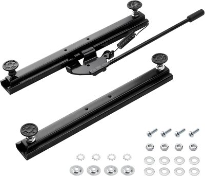 Seat Slider, Seat Track Assembly Kit with Hardware, Fits for Go Kart Go Cart Sea