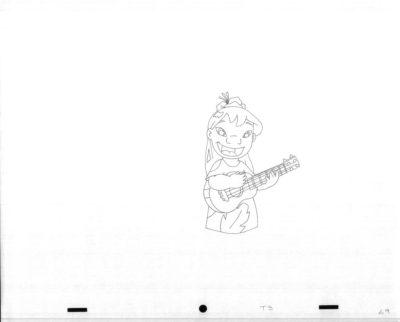 Walt Disney TV Animation Kunst Cel Produktion Zeichnung Lilo & Stich 'Lilo' #97