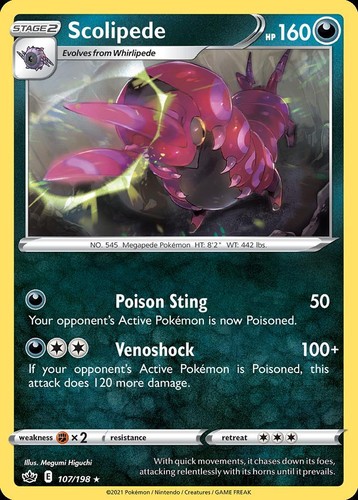 Pokemon Scolipede (107/280) Chilling Reign LP