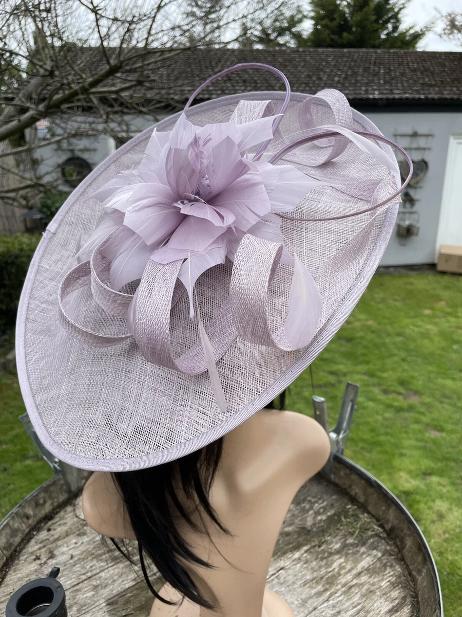 PALE LILAC WEDDING ASCOT DISC HATINATOR Mother Of The Bride Hat OCCASION FORMAL