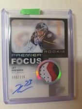 2023 UPPER DECK PREMIER JET GREAVES FOCUS AUTO PATCH ROOKIE RC /175