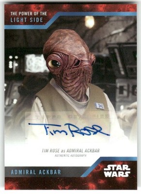 2019 Topps Star Wars On Demand Power of the Light Side red Admiral Ackbar Auto