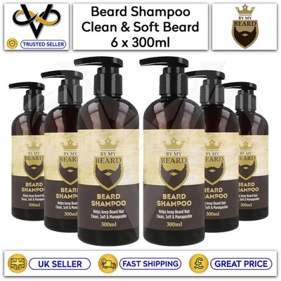 By My Beard Shampoo für Herren Gesichtsbehaarung Soft Clean Handhabbar 6 Flaschen 300ml