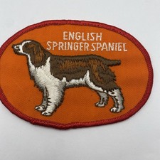 Vintage English Springer Spaniel Dog Embroidered Patch F36