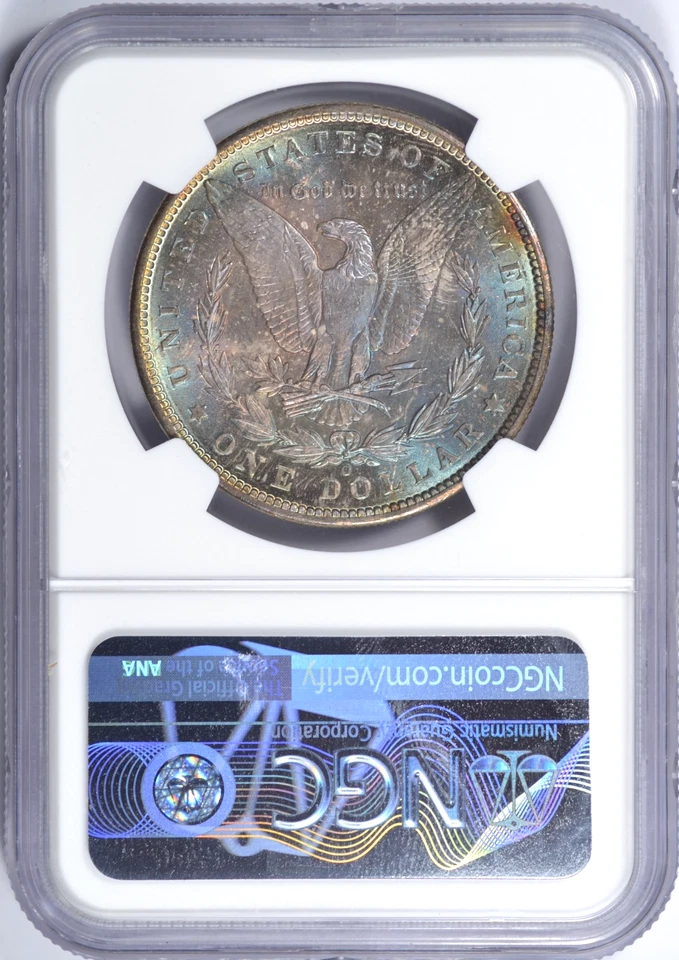 1899-O MORGAN SILVER DOLLAR DUAL BLUEBERRY TONER NGC MS64 BEAUTIFUL COIN - Image 2 of 4