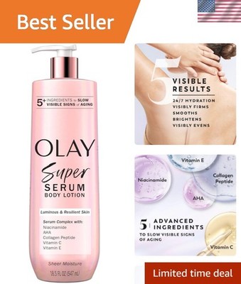 Olay Super Serum Hand and Body Lotion for Dry Skin, 24hr Long Lasting Hydrati
