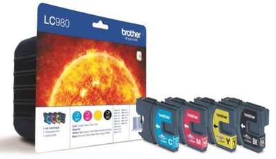 4 x Original Brother LC980 CMYK Tintenpatronen - DE-Kostenloser versand!  LC-980