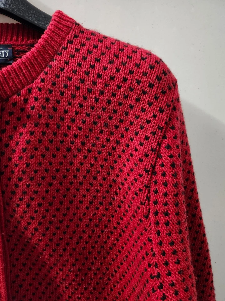 Suéter Lands End para mujer L cárdigan clip abotonado punto suizo mezcla de lana de colección EE. UU. Foto 4 de 4