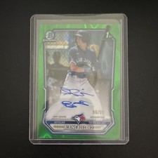 2026 Bowman Chrome Blaine Bullard 1st Green /99 Auto Toronto Blue Jays Refractor