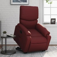 Relaxsessel Mit Aufstehhilfe Kunstleder Weinrot Elektrischer Senioren Sessel