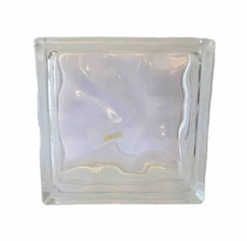 Pittsburgh Corning Decora Glass Block  8X8X4" RETIRED New Wavy Brick NOS USA 
