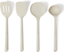 Cucchiai E Mestoli Da Cucina in Silicone, Set Di 4 Pezzi, Impugnatura Morbida, S