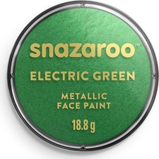 Snazaroo Metallic Face and Body Paint 18.8g Pot - Electric Green