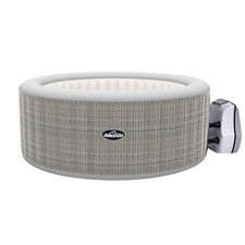Inflatable Hot Tub Spa & Smart Pump, 2-4 Person - Rattan Effect