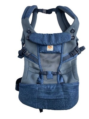 RARE Print Ergobaby Baby Carrier Adapt Cool Air BLUE BLOSSOMS Breathable Mesh