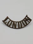 WW1 London Battalion Regiment Brass Shoulder Title. British Military Badge.