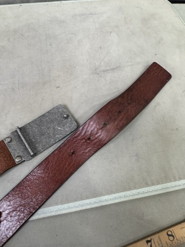 Mens Armani Jeans 06115 AJ Buckle Leather Hook Up Tan Belt Stunning - 第 6/7 張圖片