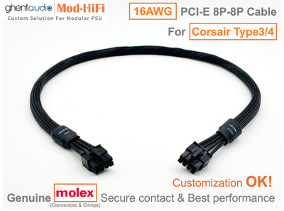  16AWG PCI-E (GPU) 8-Pin Cable for Corsair RMi Series RM1000i - 70cm / 27 inch