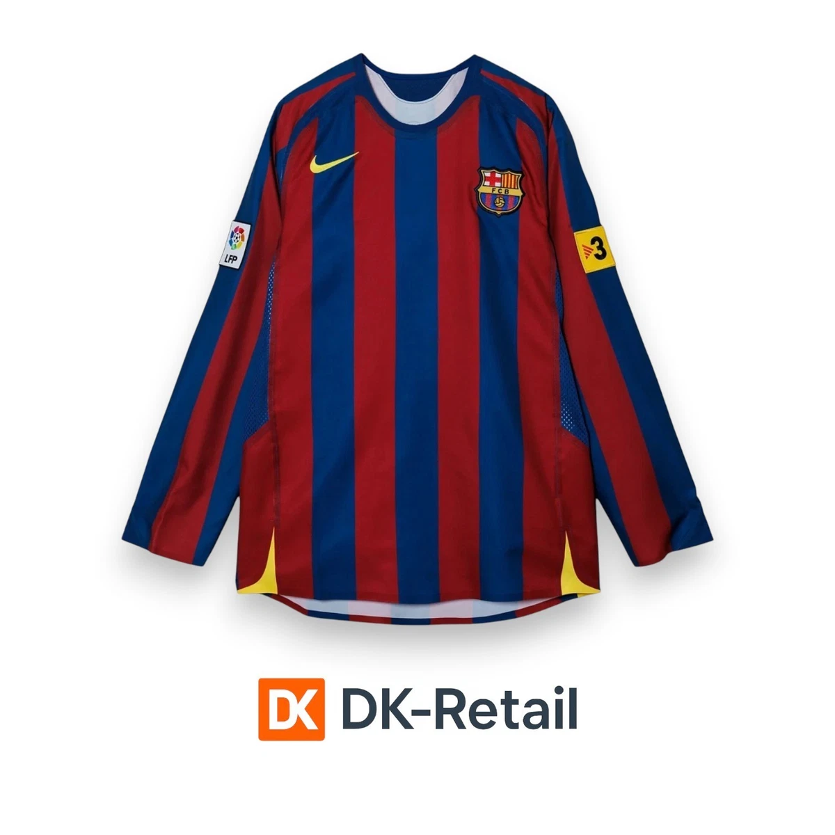 Maillot foot retro et vintage - FC Barcelone domicile #10 Ronaldinho 2003/2004 – Le Maillot
