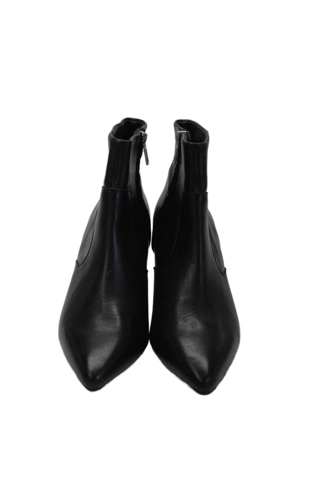 Botines Sol Sana para mujer de cuero con punta de aguja negros talla 7 Foto 2 de 4