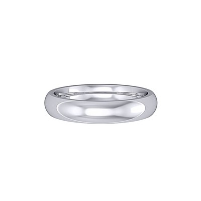 18 kt Weißgold Jewelco London 4 mm hofförmiger Ehering Commitment Ring
