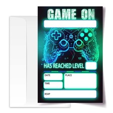 20 Cards Gamer Birthday Invitations Video Game Party With 20 Envelopes 115