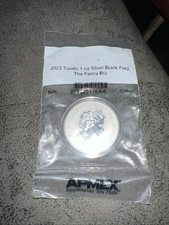 APMEX 2023 Tuvalu Black Flag The Fancy  1 oz Silver Coin Mint Capsule