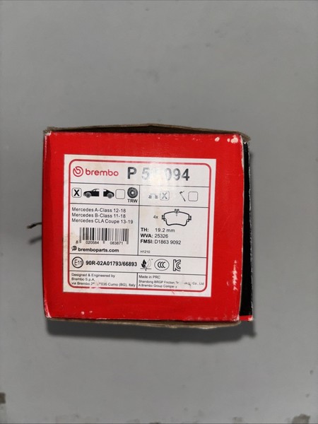 Brembo BremsbelÄGe Vorne FÜR Mercedes A-KLASSE W176 B-KLASSE W242 W246 CLA C117-image