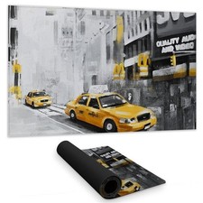 Begin Home Decor C1DM14247Y9WDL 14 x 24 in. York City Taxis Desk Mat - Indust...