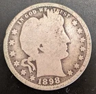 A Silver Barber Quarter from 1898!