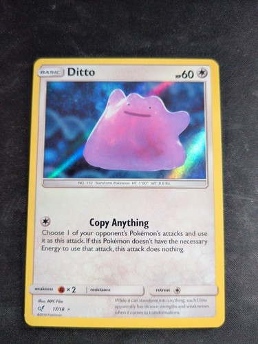 Ditto 17/18 Ultra Rare Detective Pikachu Pokemon Holo NM