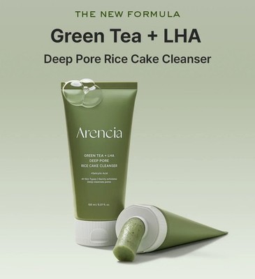 Arencia Green Tea + LHA Deep Pore Rice Cake Cleanser 150ml