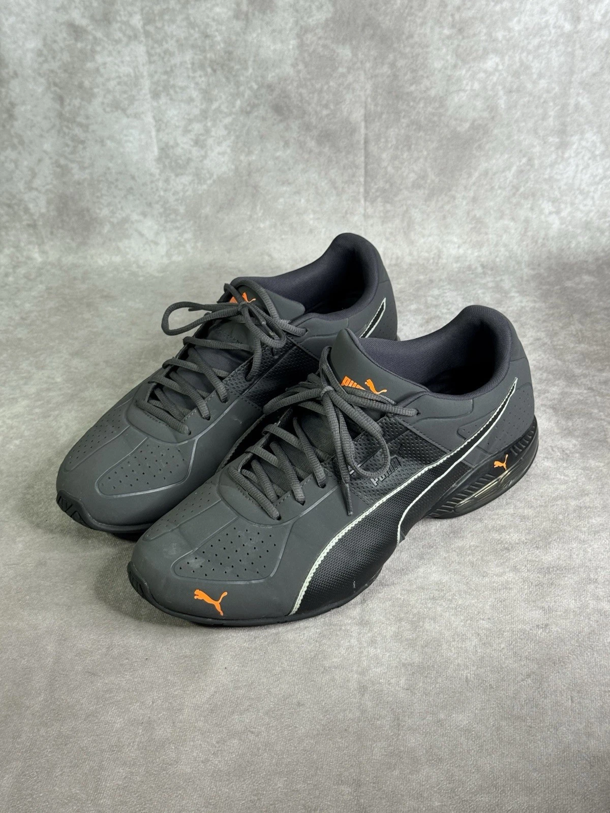 SCARPE CROSS TRAINER PUMA UOMO CELL SURIN 2 SNEAKERS ASFALTO NERO ARANCIONE TAGLIA 13