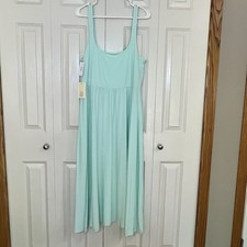 Wilfred Aritzia Market Slit Midi Dress Sleeveless Mint Size XL New