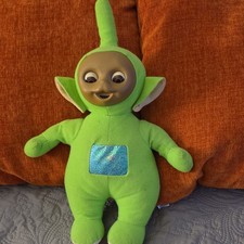Teletubbies Dipsy Green Blue Stuffed Animal Plush, Washable, Small, 1997