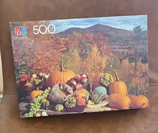 VTG 1989 Milton Bradley MB Harvest Still Life 500 Piece Coventry Jigsaw Puzzle