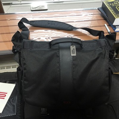 Tumi T-Tech T2 Carry On Expandable Nylon Ballistic Laptop Briefcase Bag w/ Strap
