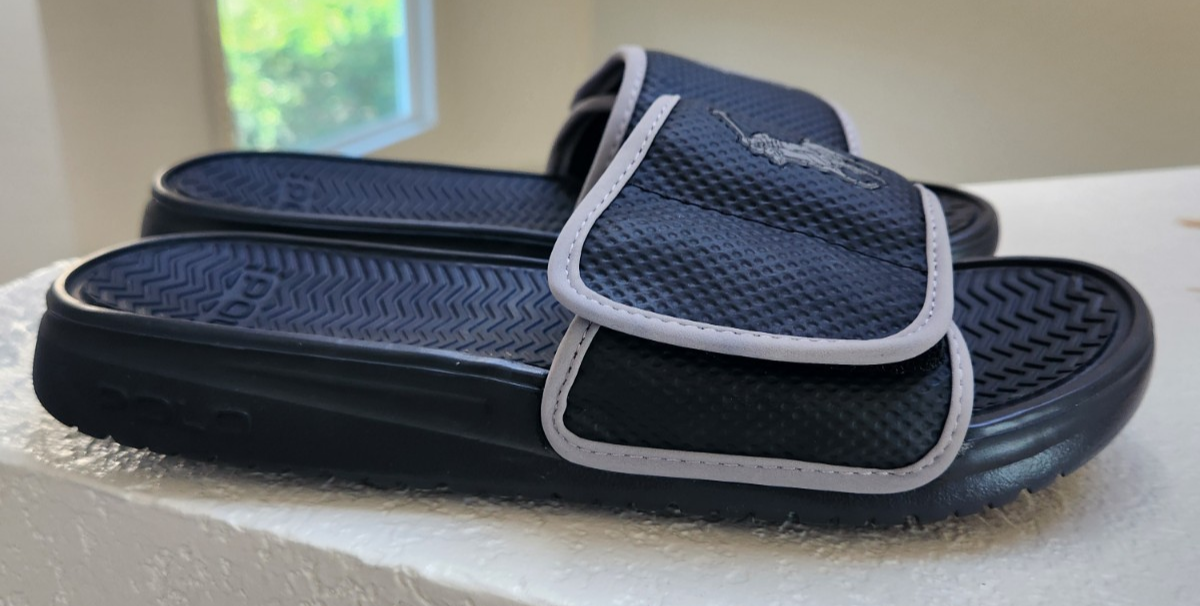 POLO RALPH LAUREN Romsey Sandals Black/Gray Slides  display picture 3