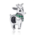 Charm Dangle 925 Silber Rentier Pferd Zirkon - Anhänger für Pandora Armband