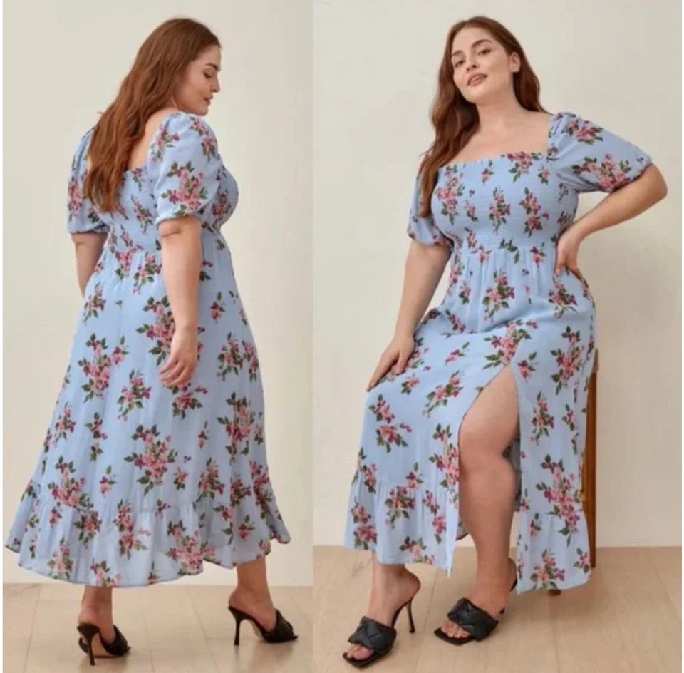 Платье миди Reformation Meadow с цветочным принтом - Giulia 3X увеличенный размер женское - Изображение 2 из 4