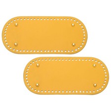 2Pcs Crochet Bag Bottom 4.7"x9.8" Oval Purse Bottom Leather Bag Bottom Shaper