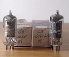 2- Vintage Tested Strong GE 6AU6A Amplifier Audio Radio Vacuum Tube