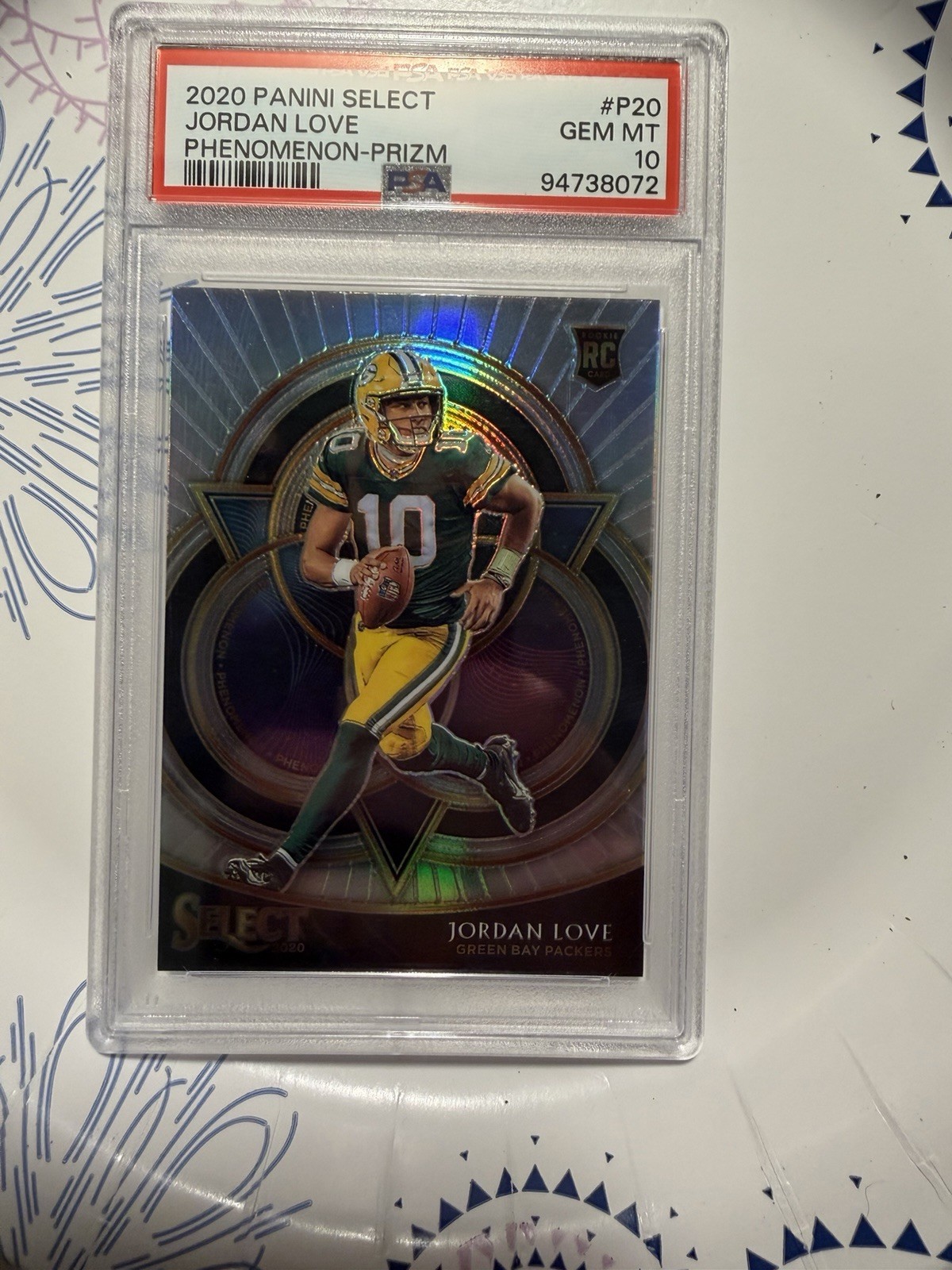 2020 Panini Select Phenomenon Jordan Love PSA 10