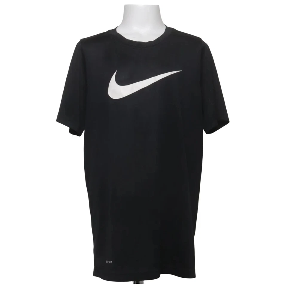 Nike, T-shirt, taille : 122/128, THE NIKE TEE, noir, polyester, imprimé #wYX - Photo 1/4
