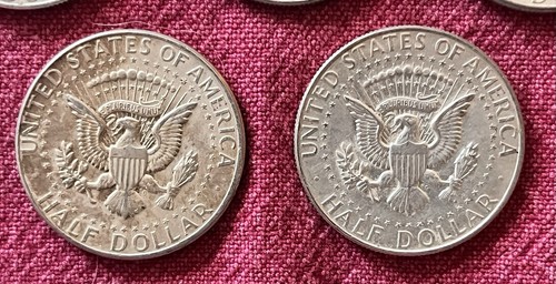 1964 Kennedy Half Dollars (17) 90% Silber American P&D Coins - Bild 5 von 5