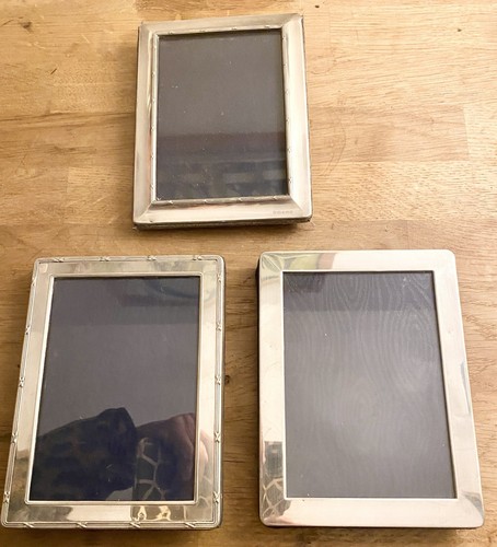 JOB LOT OF ANTIQUE ENGLISH SOLID HALLMARKED SILVER PHOTO FRAMES - Chester London - Picture 2 of 9